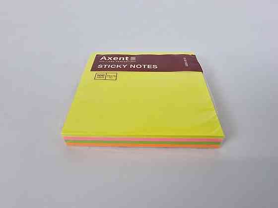 Блок клейкий 76х76мм 100лист. кольоровий AXENT (1 шт.) Харків