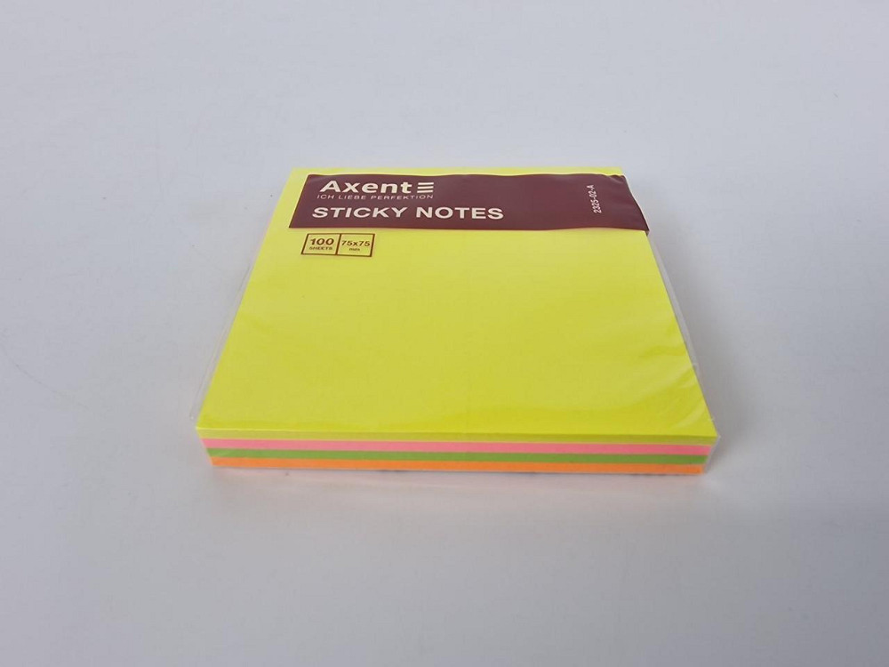 Блок клейкий 76х76мм 100лист. кольоровий AXENT (1 шт.) Харків - фото 1