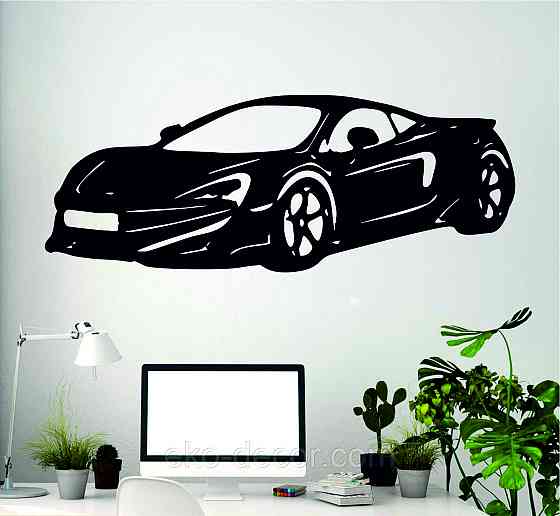 Декоративное настенное Панно «Машина» Декор на стену 90*68 см, Черный Киев