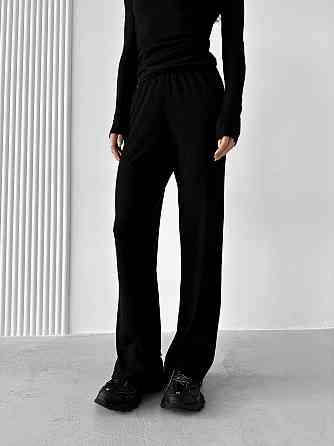 Женский базовый костюм двойка: лонгслив и брюки ангора рубчик Одесса