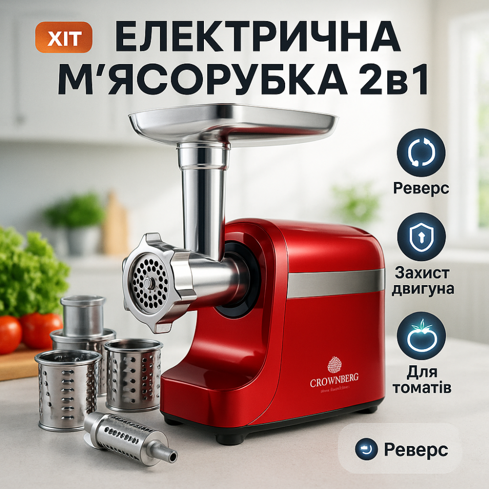 Электрическая мясорубка 2500, Мясорубки шнековые, Электромясорубка бюджетная, Мини мясорубки NR-33 Львов - изображение 12