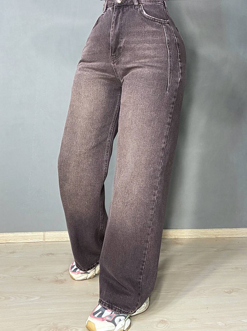 Джинсы женские Its Basic 2499-2 WIDE LEG палаццо с выточками коричневые, коричневый, 42, 42, 79 см, 107 см Киев - изображение 10