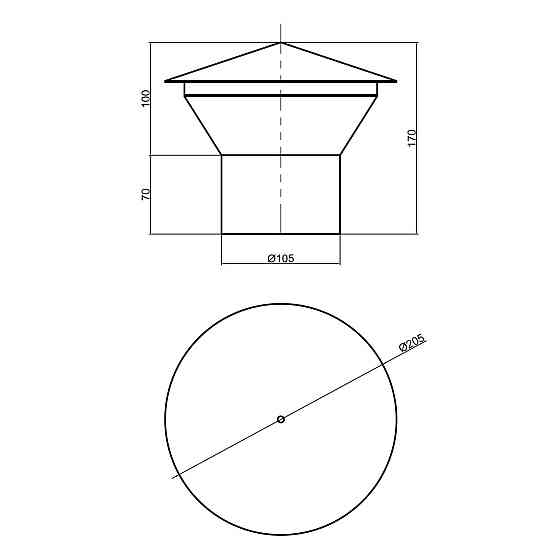 Грибок вентиляційний PPR TA Sewage 110 Київ