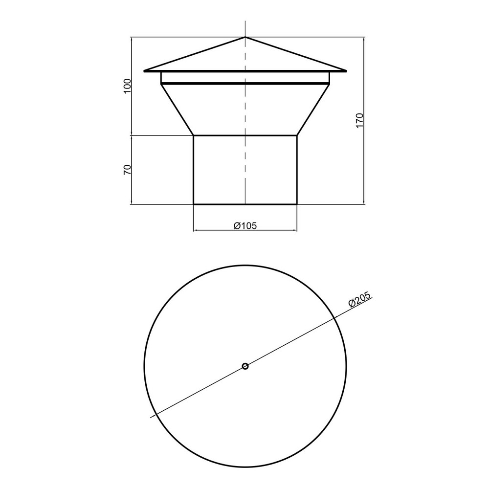Грибок вентиляційний PPR TA Sewage 110 Київ - фото 2