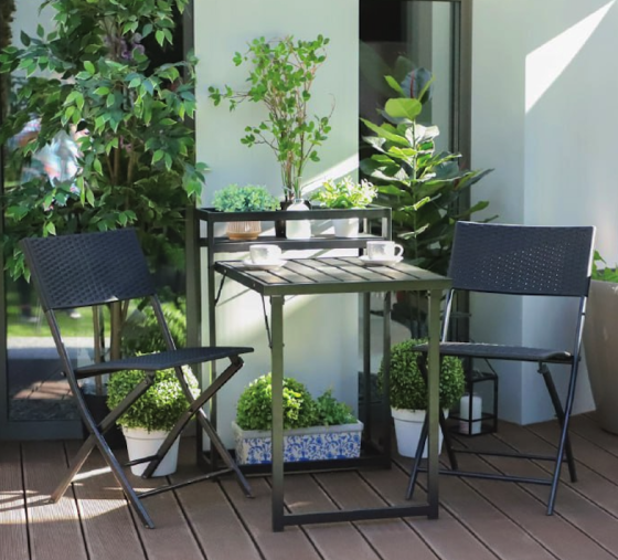 Комплект балконних меблів Jumi Kirbi New з тумбою для квітів Київ