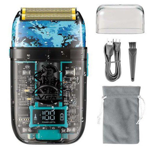 Портативна чоловіча професійна бритва VGR, Електричне бездротове гоління, Бритва професійна для гоління WJ-52 Львів - фото 14