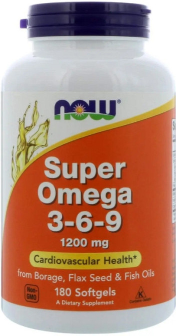 Омега 3-6-9 Now Foods Super Omega 3-6-9 1200 мг 180 гел капс Киев - изображение 1