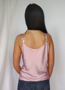 Базова шовкова майка жіноча хомут Пудровий 3XL Харків - фото 2