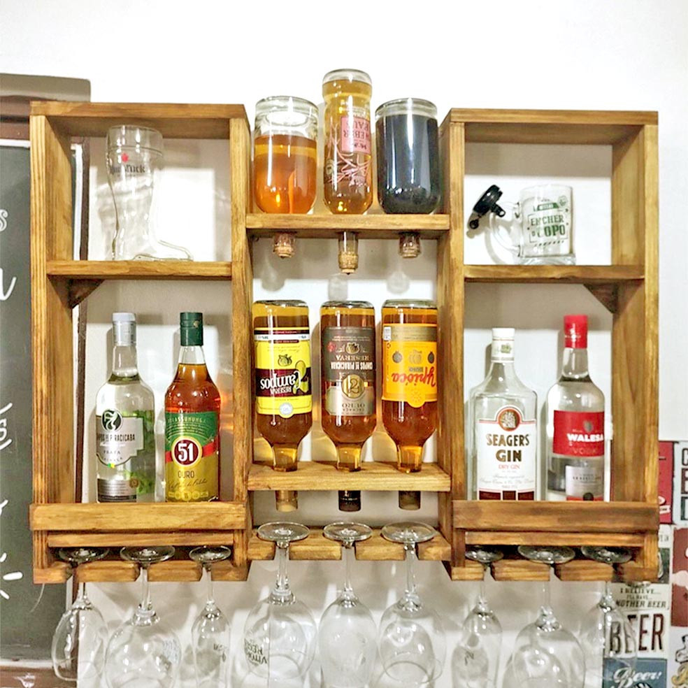 Настінна винна полиця "Раторі" сієна Миколаїв - фото 1