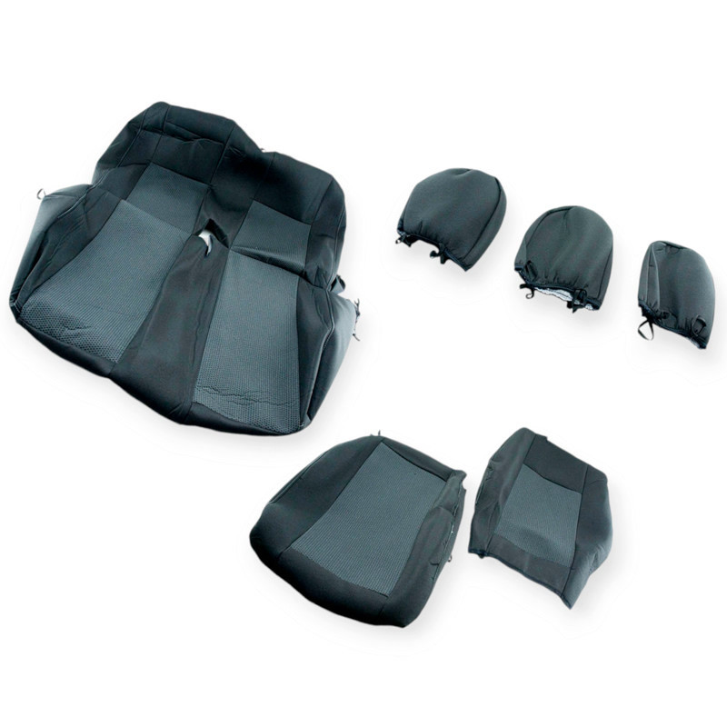 Чохли Мерседес Спрінтер (1+2) 1995-2006 фургон «тканина» чорні салону Мукачево - фото 1