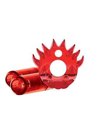 Эррекционное кольцо с двумя вибропулями Zero Tolerance Flame Thrower красное, 5 см Sex Aura Киев