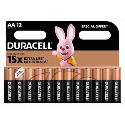 Батарейка Duracell AA лужні 12 шт. в упаковці (5000394006546 / 81551275) Винница