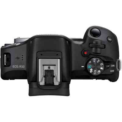 Цифровой фотоаппарат Canon EOS R50 + RF-S 18-45 IS STM Black Creator Kit (5811C036) Винница