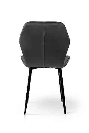 Стілець Леон чорний/велюр попелястий Киев