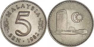 Малайзия 5 сенов, 1967-1988 Полтава - изображение 1
