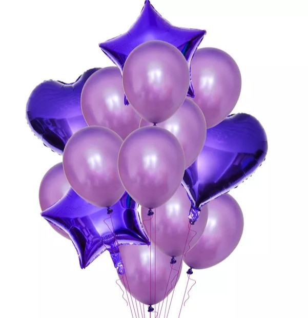 Фонтан из шаров фиолетовый 14шт Киев - изображение 1