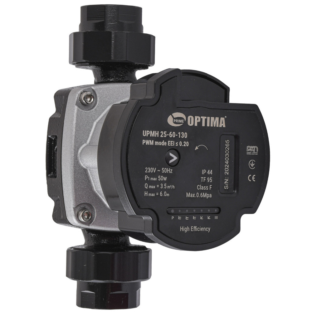 Насос циркуляционный энергосберегающий Optima PRIME UPMH 25-60AUTO 130мм + гайки (000027869) Киев - изображение 1