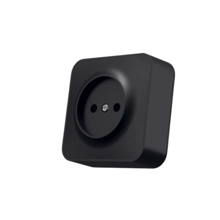 BINERA чорний/графіт Розетка зовнішня 1-а IP20 Videx Житомир