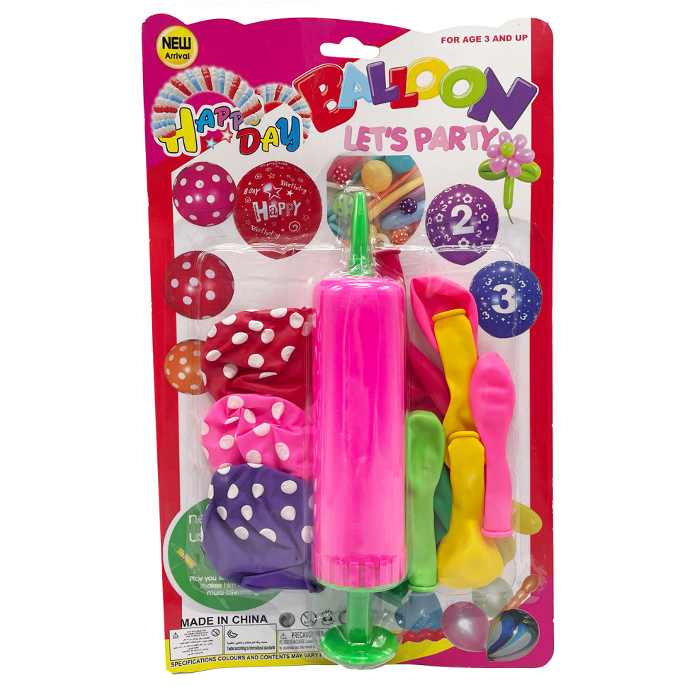 Набор Воздушных шаров MK5480 насос, 14 шт, на листе Розовый Винница - изображение 1