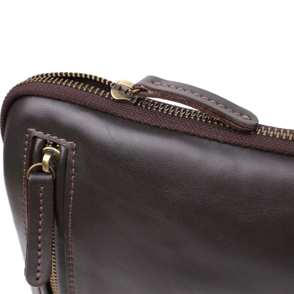 Элегантная мужская сумка из гладкой натуральной кожи Shvigel 23150 Коричневый Киев - изображение 7