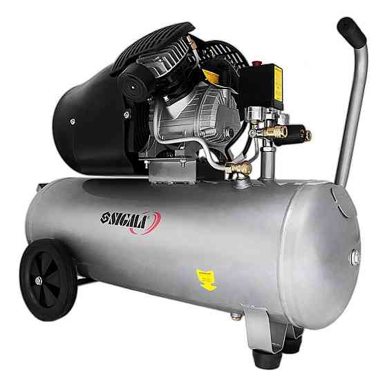 Компрессор двухцилиндровый (V) 2.5кВт 455л/мин 10бар 50л (2 крана) SIGMA (7043721) Киев