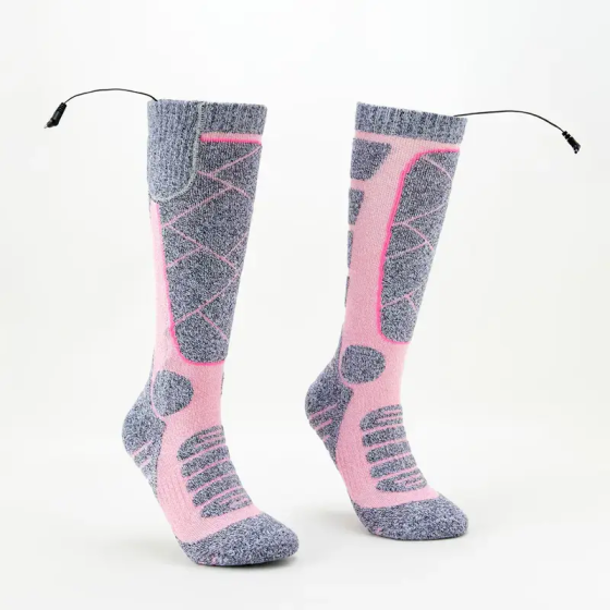 Носки с подогревом ZBHSWZ02 без блока питания 38-44р. (Серый с розовым) Винница