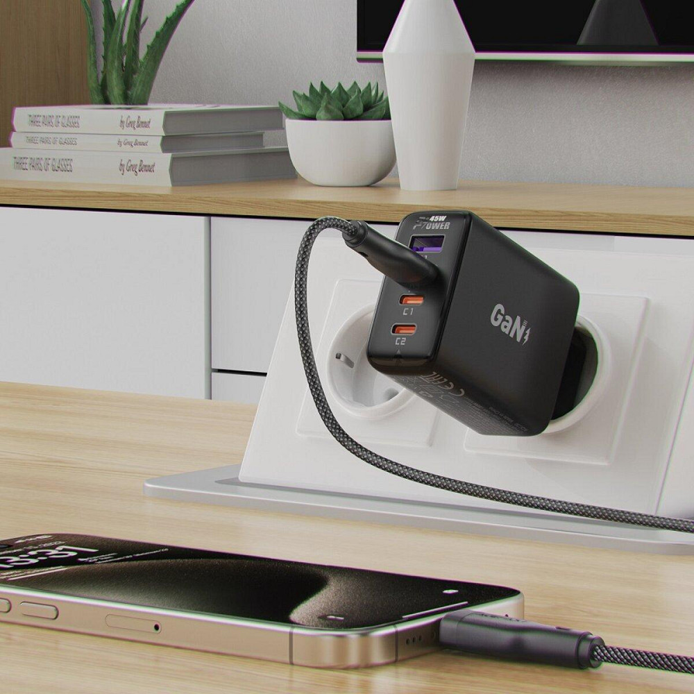 Кабель ACEFAST C8-04 USB-A - USB-C charging data cable Black 6974316282693 Одесса - изображение 6