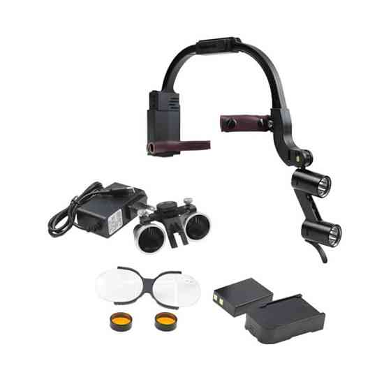 Дентальный налобный осветитель с бинокуляром 3,5Х (Китай) Днепр