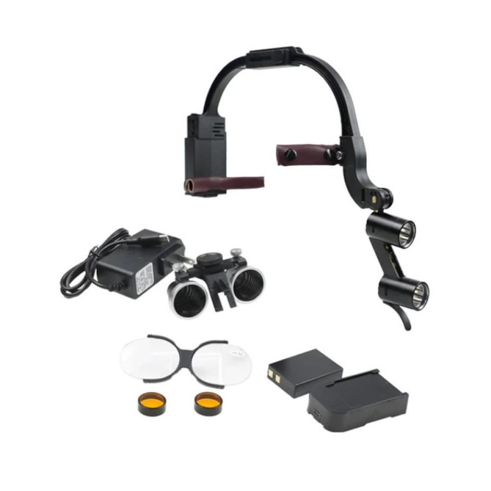 Дентальный налобный осветитель с бинокуляром 3,5Х (Китай) Днепр - изображение 3