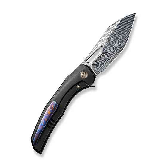 Ніж складаний туристичний WE Knife Ignio Mystery Box Ignio Mystery Box, (8.39 см) Damasteel (Hakkapella) / 6AL4V Titanium чорний Київ