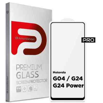 Стекло защитное Armorstandart Pro Motorola G04 / G24 / G24 Power Black (ARM74296) Винница