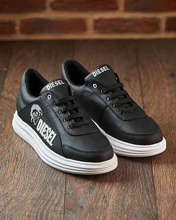 Чоловічі шкіряні кросівки 3д дизель ч\б Харьков