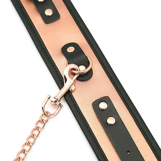 Поножі Liebe Seele Rose Gold Memory Ankle Cuffs, натуральна шкіра, рожеве золото Sex Aura Київ