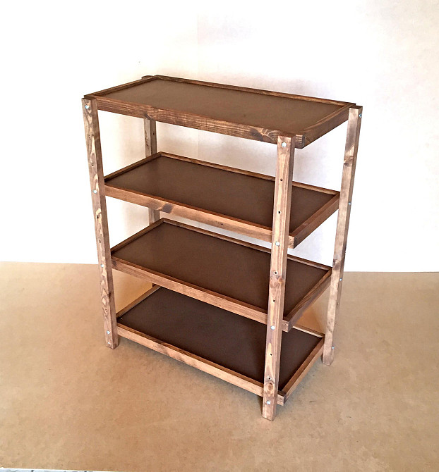 Етажерка розбірна "Честер" 4 полиці 40х80х100 капучино Миколаїв - фото 4