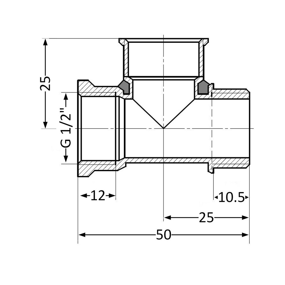 Трійник Thermo Alliance Standart 1/2" ВВН SD41315 Київ - фото 9