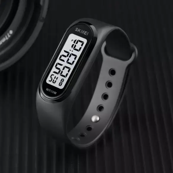 Наручний годинник браслет Skmei 1666 (Чорний з білим циферблатом) Київ - фото 3