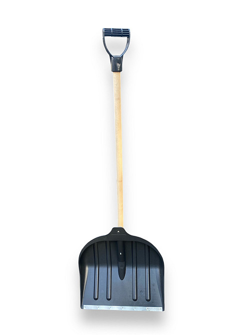 Лопата снігоприбиральна чорна з ручкою і держаком "МАКС" Харків - фото 1