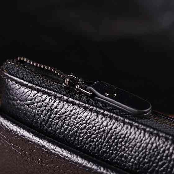 Стильный клатч для мужчин из натуральной кожи CANPELLINI 21546 Черный Киев