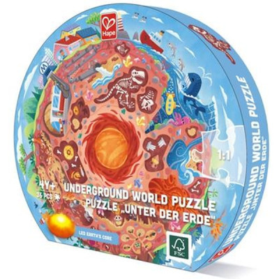 Пазл Hape круглый Подземный мир 36 элементов (E1637) Винница - изображение 1