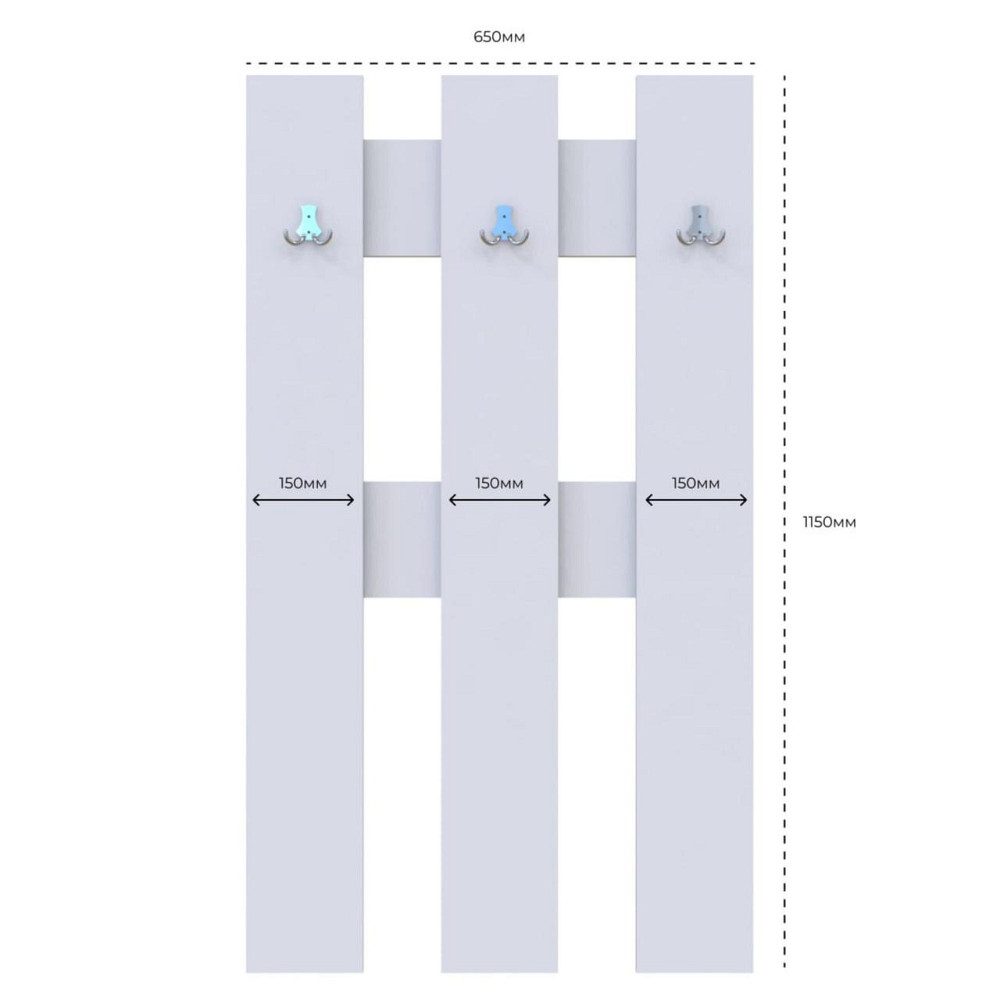 Вішалка для одягу Doros Н1 Білий 65х3,2х115 (DRS-011558) Львів - фото 3