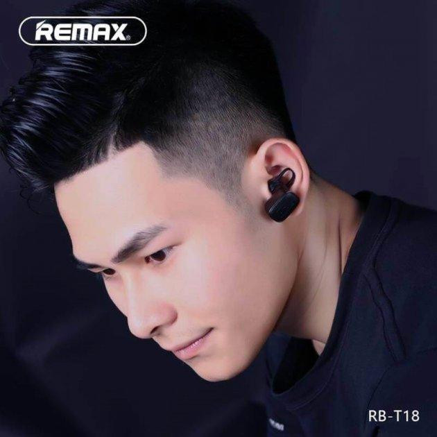 Bluetooth гарнітура Remax RB-T18 black Вінниця - фото 6