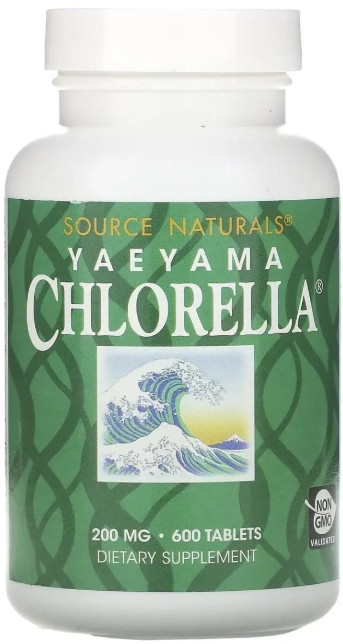 Хлорела водорості Source Naturals Yaeyama Chlorella 200 мг 600 таб Київ - фото 1