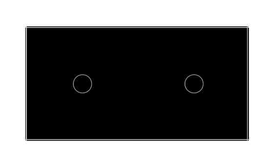 Розумний сенсорний прохідний/перехресний вимикач 2 сенсора (1-1) Livolo чорний скло (VL-C701SZ/C701SZ-12) Коломыя