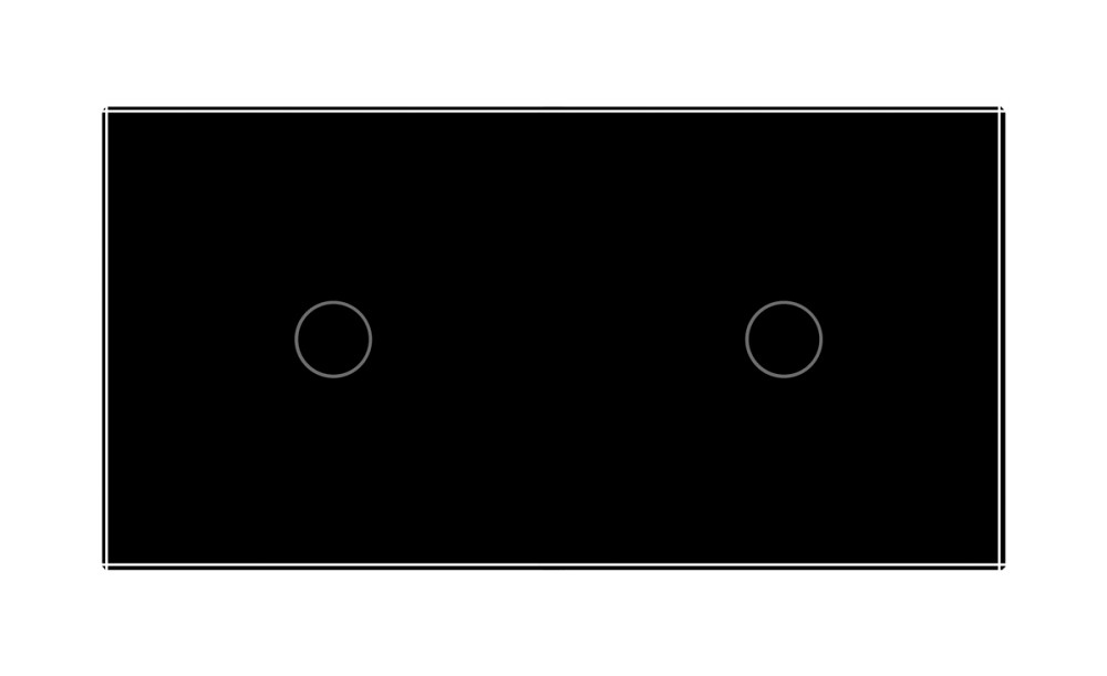 Розумний сенсорний прохідний/перехресний вимикач 2 сенсора (1-1) Livolo чорний скло (VL-C701SZ/C701SZ-12) Коломыя - изображение 4