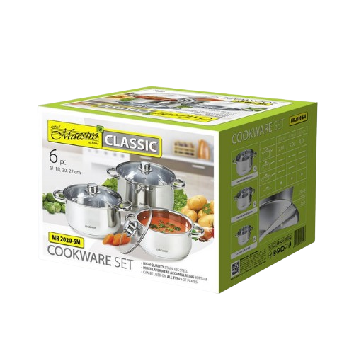 Набір каструль 6 предметів MR-2020-6M Maestro Житомир
