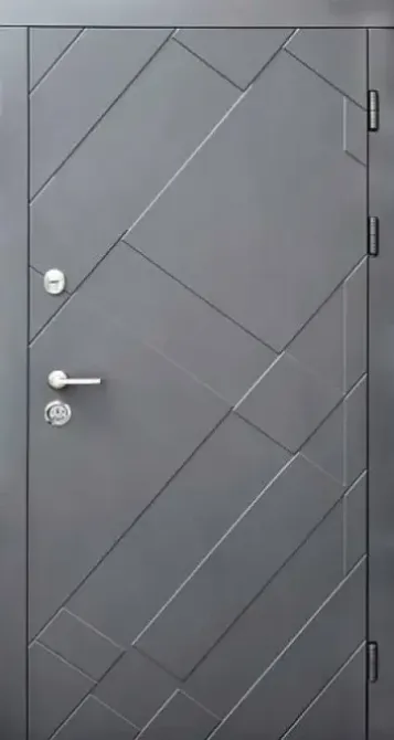 Форт-М Двері вуличні, модель Графіт комплектація "Стандарт Плюс" колір графіт Київ - фото 1