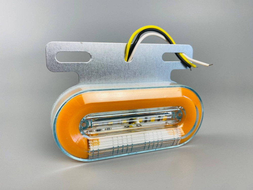 Ліхтар LED габаритний 12V, жовтогарячий, білий і "блигаюча мережа" 130 мм х 90 мм Мукачево - фото 5