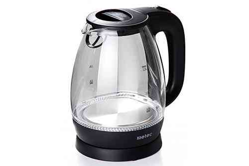 Электрический чайник Metec EK-03GB 1.7 л, стеклянный корпус, 1850-2200 Вт, черный Харьков