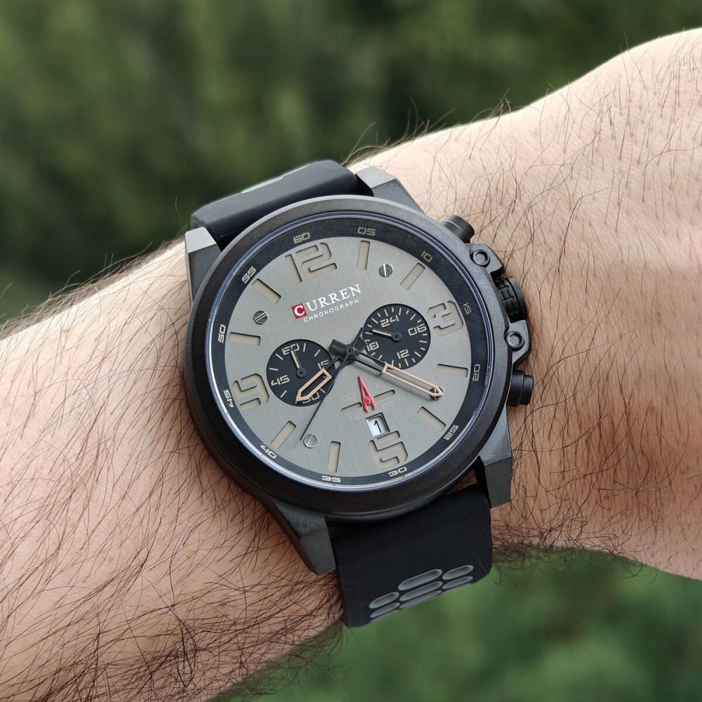 Часы мужские наручные Curren Monreal Flex Grey (2 ремешка) Винница - изображение 7