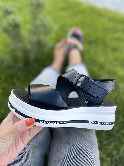 teona Босоніжки жіночі TEONA 123 чорні (літо, шкіра натуральна) (4104) Коломыя - изображение 2